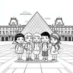 Paris Kids Coloring Pages
