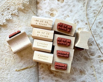 As if in a dream / a random thought - Original Rubber Stamps - itty bitty stamps for small message cards, planner pages, or collage