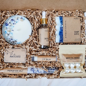 Ocean Geschenkbox|Familien Geschenkset|Gute Besserung Box|Seifen Geschenkset| Organic Luxe Spa Box | Dankeschön Korb | Joy Box Geschenk | Muttertagsgeschenk