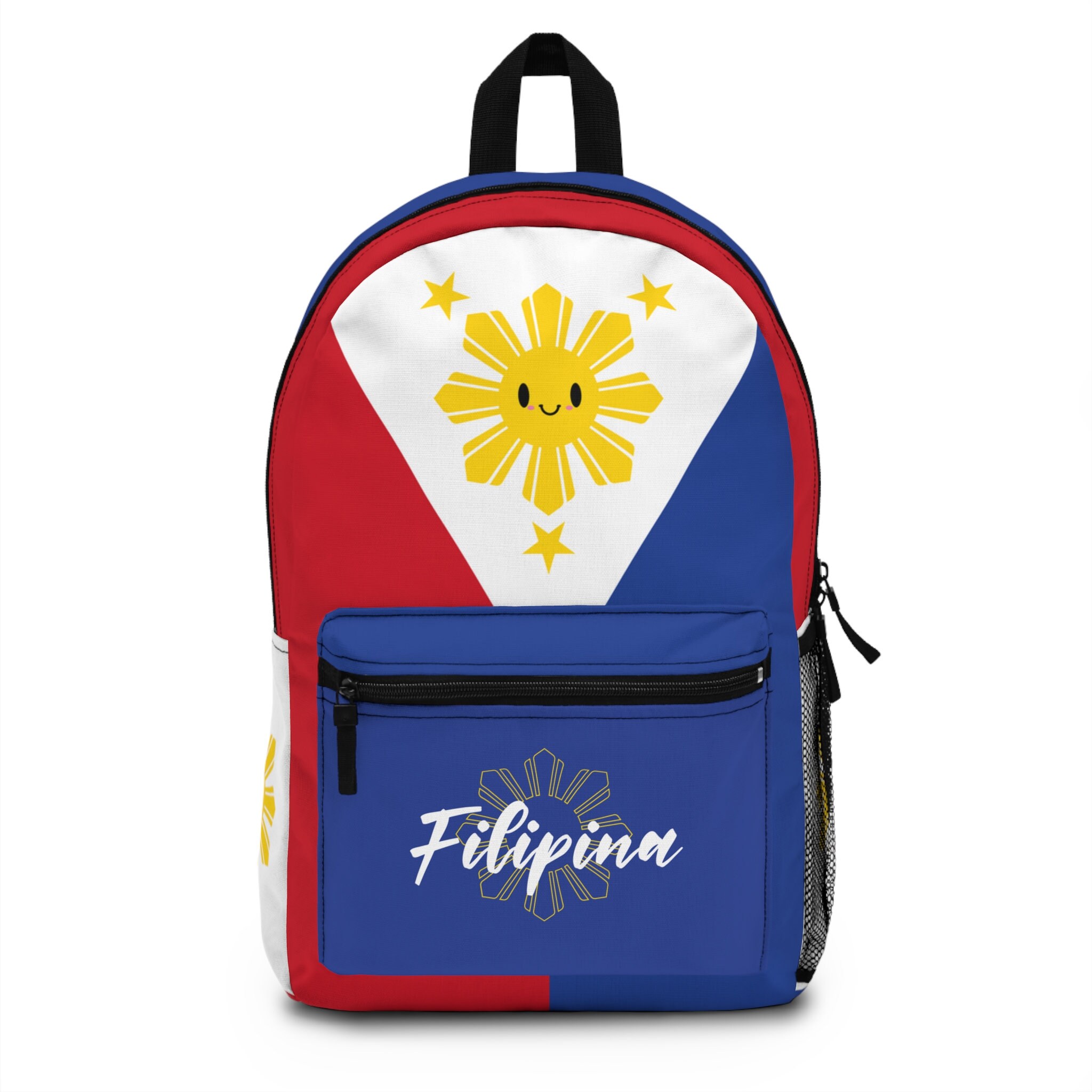 Mochila filipina inspirada en la bandera de Filipinas sol y estrellas filipinas regalo de cumpleanos de viaje de regreso a la escuela Etsy Espana