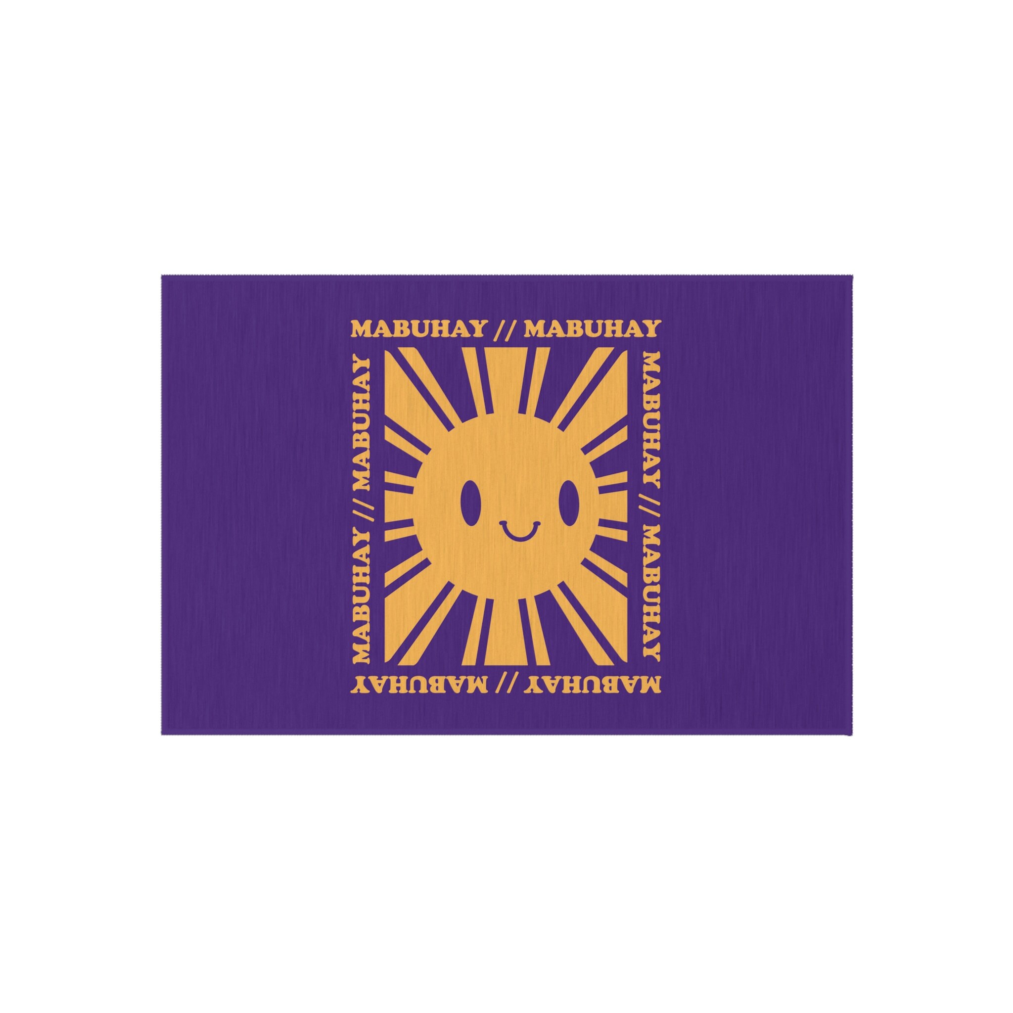 Philippine Filipino Sun Smile Mabuhay Tagalog Outdoor Rug Etsy