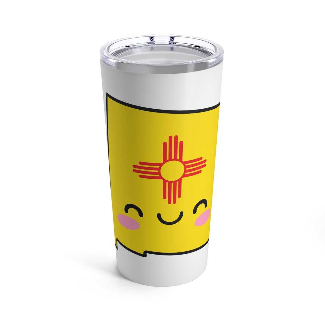New Mexico Flag Map Smile With Love Tumbler Etsy