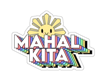 Filipino Sun Smile Mahal Kita Kiss-Cut Sticker