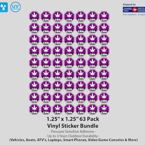 Warning C B N Vinyl Label Packs (Available in Two Sizes)