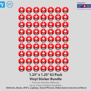 Warning T H C Vinyl Label Packs (Available in Two Sizes)