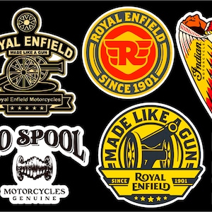 Vintage Motor Bike Vinyl Sticker Pack - Perfect for Hard Hats and More!