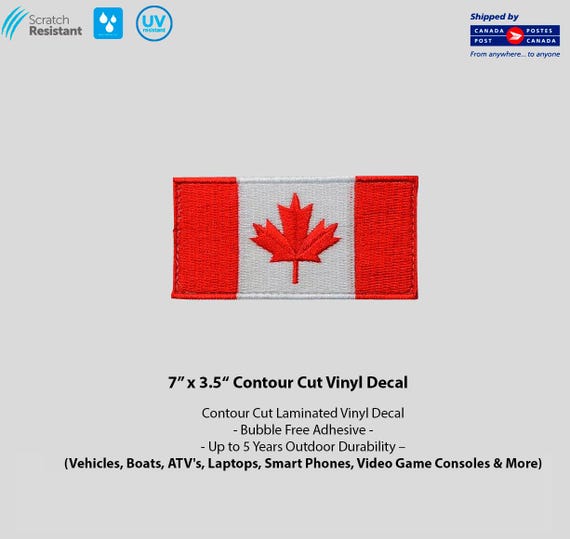 Canada Flag Vinyl Printed Die Cut Sticker Decal All Weather Sets Made
