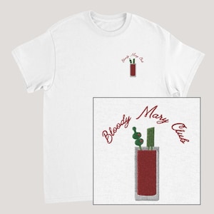 Embroidered Bloody Mary T-Shirt | Cocktail Merch