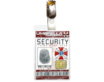Resident Evil Umbrella Corporation - Security Prop Replica Badge Novelty Costume Cosplay Comic Con Halloween Stocking Gift