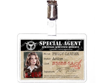 Agent Carter - Peggy Carter Special Agent SSR Prop Replica Badge Novelty Costume Cosplay Comic Con Halloween