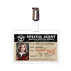 Agente Carter - Peggy Carter Agente Speciale SSR Replica Distintivo Novità Costume Cosplay Comic Con Halloween