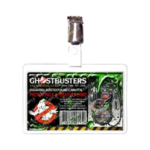 Ghostbusters - Proton Pack Operator Permit ECTOPLASM Prop Replica Badge Novelty Costume Cosplay Comic Con Halloween Stocking Gift