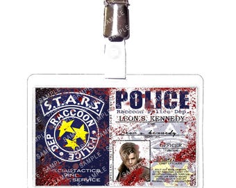 Resident Evil S.T.A.R.S. Leon S. Kennedy Officer BLOOD Raccoon City Police Prop Replica Badge Nieuwigheid Kostuum Cosplay Comic Con Halloween