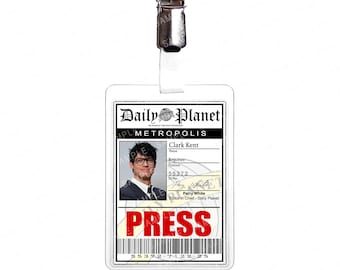 Daily Planet Clark Kent Press 2025 Badge Staff ID Card Cosplay Prop 