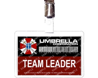 Resident Evil Umbrella Corporation - Plain Team Leader Prop Replica Badge Novelty Costume Cosplay Comic Con Halloween Stocking Gift