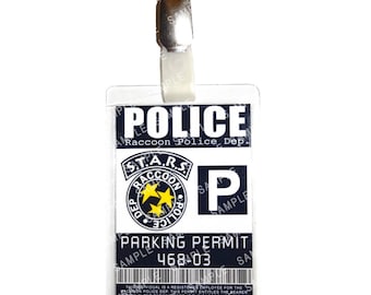 Resident Evil S.T.A.R.S - Parking Permit Raccoon City Police Department RPD Prop Replica Badge Novelty Costume Cosplay Comic Con Halloween