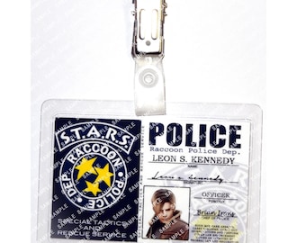 Resident Evil S.T.A.R.S. - Leon S. Kennedy Officer Raccoon City Police Prop Replica Badge Novelty Costume Cosplay Comic Con Halloween