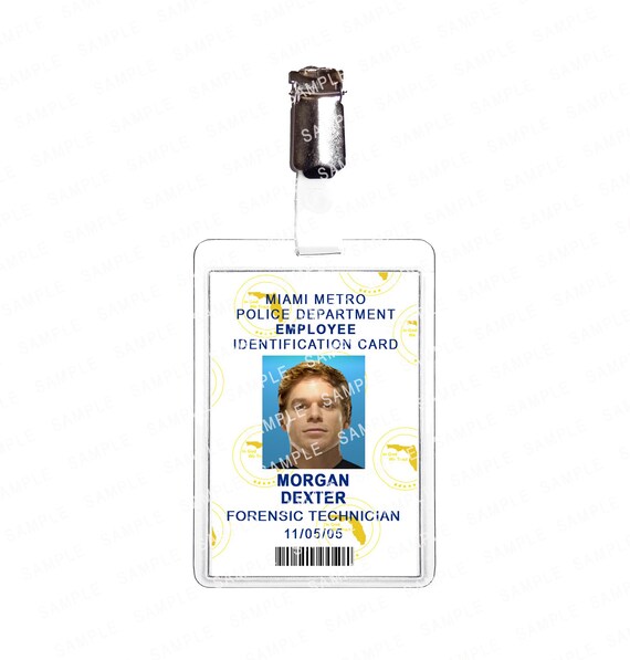 Detective Badge Dexter Morgan Novelty ID Badge – TV Show Prop Replica With Lanyard (2.125" X 3.375") Police Badge Holder