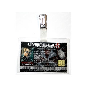 Resident Evil Umbrella Corporation - Albert Wesker Security Level A Prop Replica Badge Novelty Costume Cosplay Comic Con Halloween