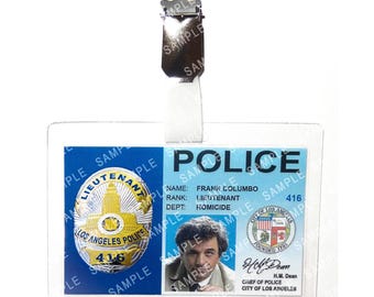 Columbo - Lieutenant Frank Columbo Homicide Los Angeles Police Prop Replica Badge Novelty Costume Cosplay Comic Con Halloween