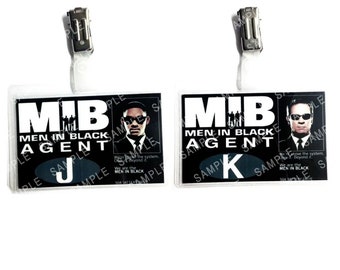 Men In Black Agent J & K Prop Replica Badge Novelty Costume Cosplay Comic Con Halloween