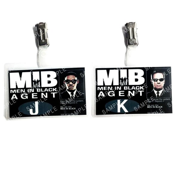 Men In Black Agent J & K Prop Replica Badge Novelty Costume Cosplay Comic Con Halloween