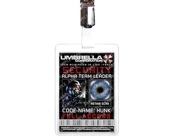 Resident Evil Umbrella Corporation - Alpha Team Leader HUNK Security Prop Replica Badge Nieuwigheid Kostuum Cosplay Comic Con Halloween