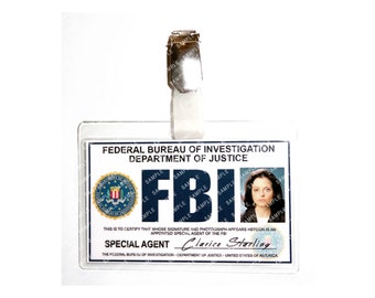 The Silence of the Lambs -  Clarice Starling FBI Special Agent Prop Replica Badge Novelty Costume Cosplay Comic Con World Book day