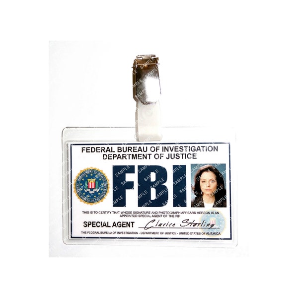 The Silence of the Lambs -  Clarice Starling FBI Special Agent Prop Replica Badge Novelty Costume Cosplay Comic Con Halloween