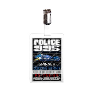 Blade Runner - Permiso de atraque de Spinner, réplica de insignia de la policía 995, disfraz novedoso, cosplay, Comic Con, regalo de Halloween