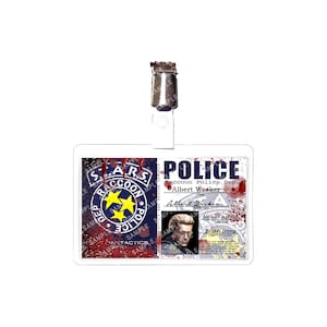 Resident Evil S.T.A.R.S. - Albert Wesker Alpha Captain BLOOD Raccoon Police Prop Replica Badge Nieuwigheid Kostuum Cosplay Comic Con Halloween