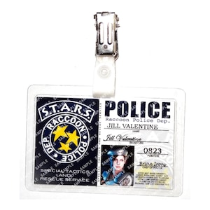 Resident Evil S.T.A.R.S. - Jill Valentine 0823 Raccoon City Police Prop Replica Badge Novelty Costume Cosplay Comic Con Halloween