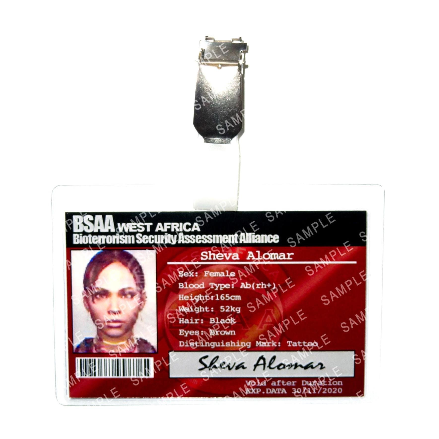 Resident Evil - BSAA West Africa Sheva Alomar Security Prop Replica Badge Novelty Costume Cosplay Comic Con Halloween Stocking Gift