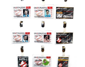 Characters Ecto-1 Proton Parking Full Set of 9 Paranormal  Prop Replica Badge Novelty Costume Cosplay Comic Con Halloween