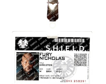 Les agents du S.H.I.E.L.D. - Nicholas 'Nick' Fury Director Prop Réplique Badge Costume Nouveauté Cosplay Comic Con Halloween