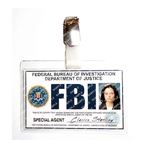 Das Schweigen der Lämmer - Clarice Starling FBI Spezialagent Prop Replica Abzeichen Kostüm Cosplay Comic Con Halloween
