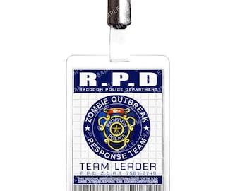 Resident Evil R.P.D. - Zombie Outbreak Response Team - Team Leader Prop Replica Badge Novelty Costume Cosplay Comic Con Halloween