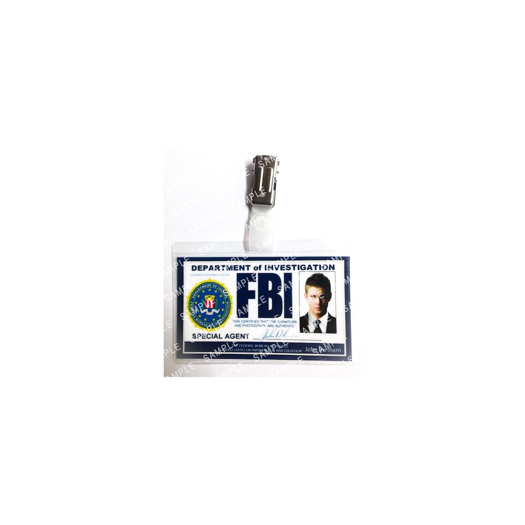 Dean Winchester FBI Special Agent Prop Replica Badge Novelty Costume ...