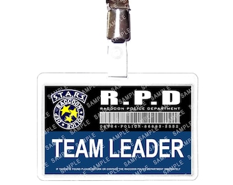 Resident Evil S.T.A.R.S. - Team Leader Raccoon Police Department R.P.D. Prop Replica Badge Novelty Costume Cosplay Comic Con Halloween
