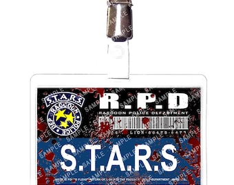 Resident Evil S.T.A.R.S. - S.T.A.R.S BLOOD Raccoon Police Department R.P.D. Prop Replica Badge Novelty Costume Cosplay Comic Con Halloween
