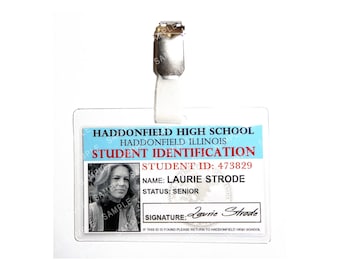 Halloween - Laurie Strode Student Haddonfield High School Prop Replica Badge Novelty Costume Cosplay Comic Con Halloween Stocking Gift