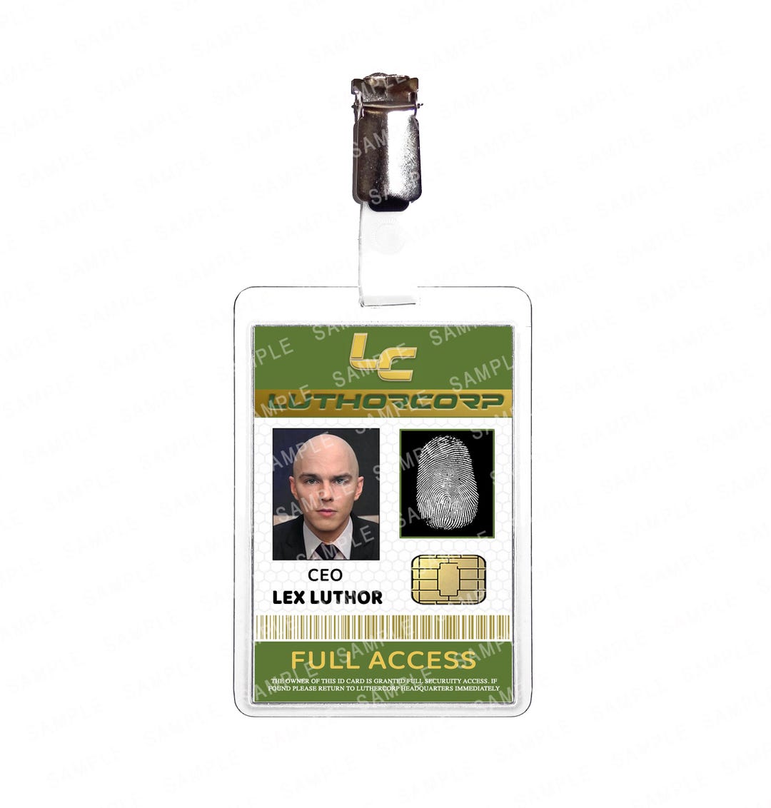 Luthorcorp Lex Luthor Staff CEO ID Badge Cosplay Prop Halloween - Etsy