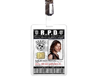 Resident Evil R.P.D. - Alice aka Janus Prospero Special Task Force Leader Prop Replica Badge Novelty Costume Cosplay Comic Con Halloween