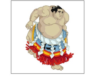 Cross stitch PDF pattern Sumo 4