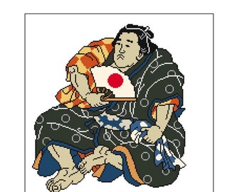 Cross stitch PDF pattern Sumo 2