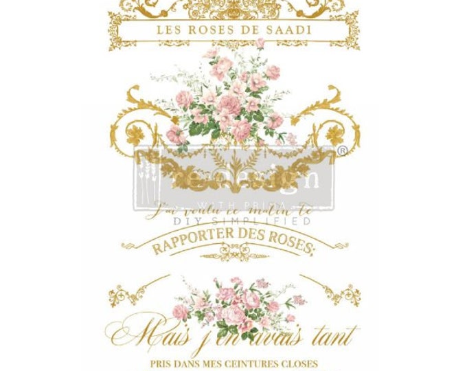 Kacha Les Roses Decor Transfer Redesign With Prima Etsy Kacha Les Roses Decor Transfer Redesign With Prima Etsy