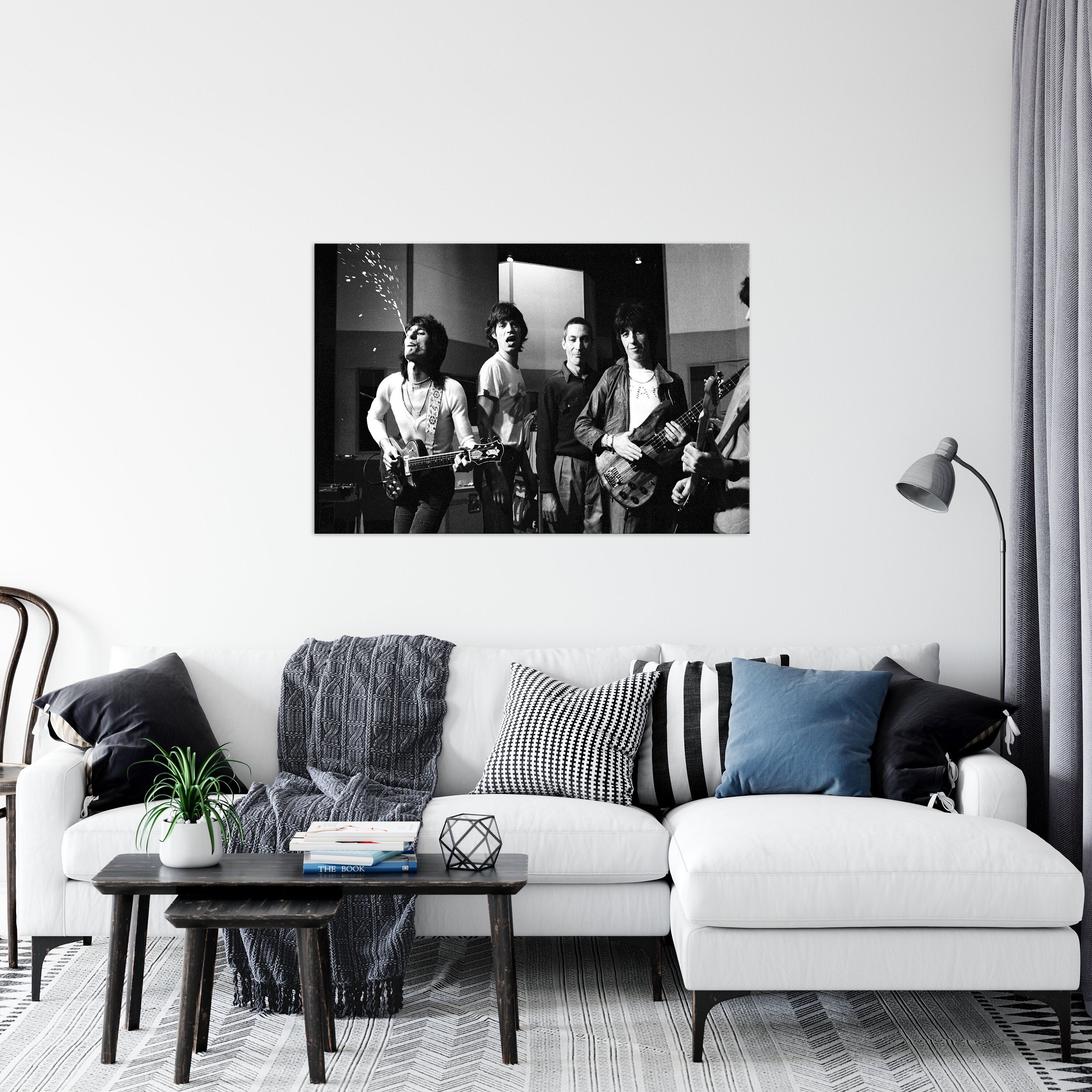 Rolling Stones Wall Art Rolling Stones Band Photo on Canvas Band Posters Rock and Roll Decor