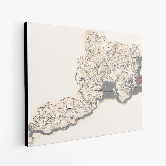 Red Dead Redemption 2 Map- RDR2 Map | Sticker