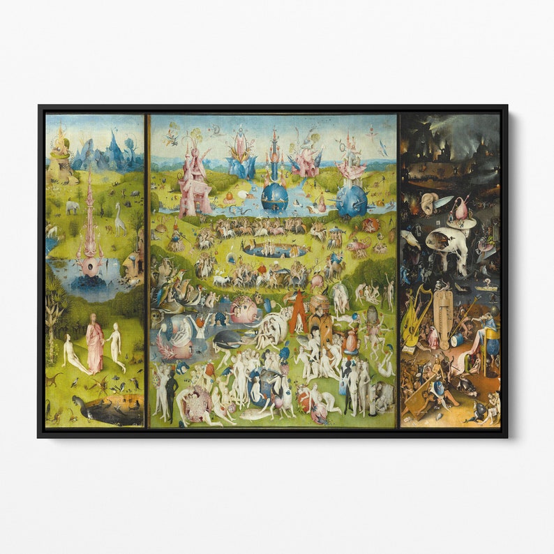 Hieronymus Bosch The Garden of Earthly Delights Canvas or Poster Art Reproduction Classic Wall Art Renaissance Gothic Art Painting image 3
