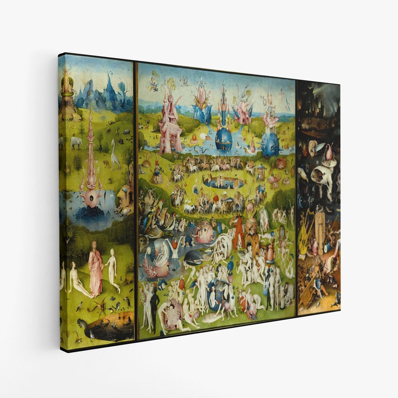 Hieronymus Bosch The Garden of Earthly Delights Canvas or Poster Art Reproduction Classic Wall Art Renaissance Gothic Art Painting image 6